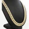 9ct yellow gold double curb 13mm wide 62cm chain